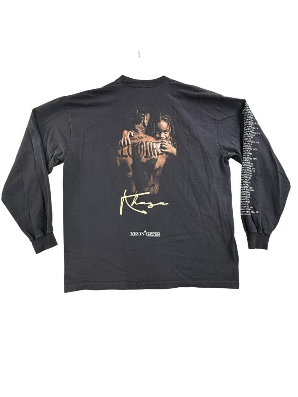 Kevin Gates Khaza Tour Shirt Mens XL Black Long Sleeve Graphic Tee Music Concert